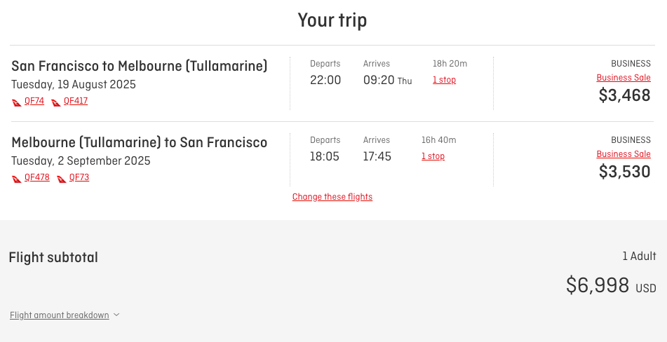 Qantas superjumbo sale business